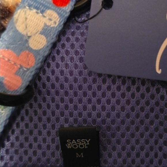 Disney SASSY WOOF Blue/Multi Mickey Mouse Dog Harness Medium Nwt - Picture 6 of 6